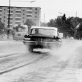 Biltrafik i regnvejr